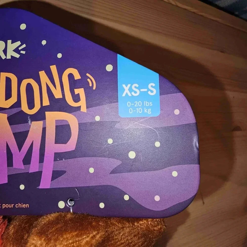 NWT BARK Smell My Feet Ding Dong Dump Crinkle Squeaky Halloween Dog Toy XS Small